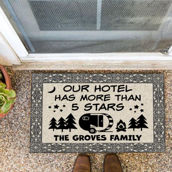 Our Hotel Has More Than 5 Stars- Personalized Doormat