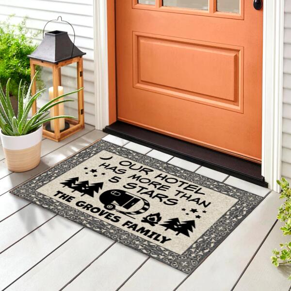 Our Hotel Has More Than 5 Stars- Personalized Doormat
