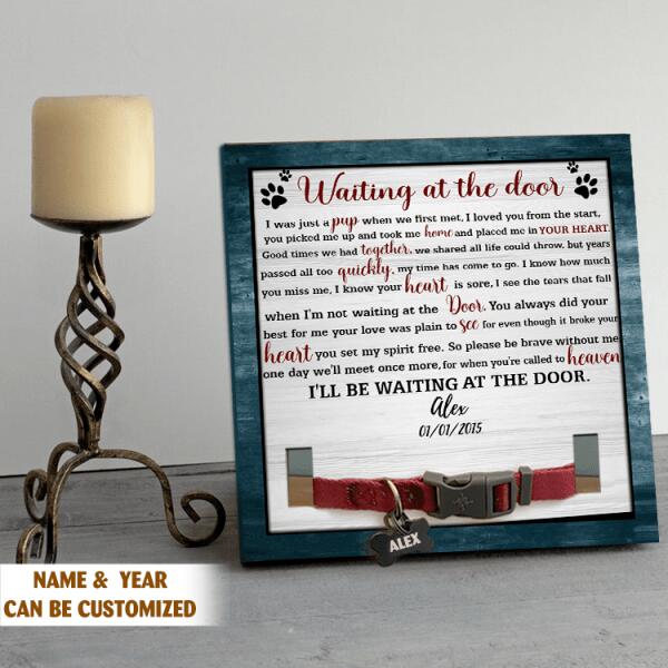 Waiting At The Door Custom Canvas Prints Personalized Memorial Pet