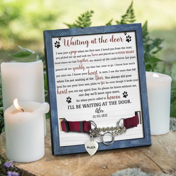 Waiting At The Door Custom Canvas Prints Personalized Memorial Pet