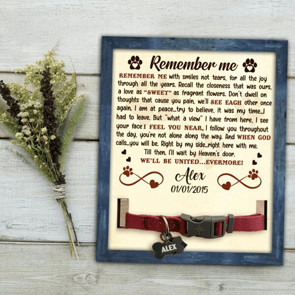 Remember Me, I'll Wait By A Heaven's Door, Personalized Memorial Sign, Gift For Pet Loss