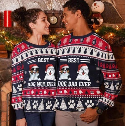 Best Dog Dad Ever Wool Sweater For Dog Lovers - Unique Gift Idea