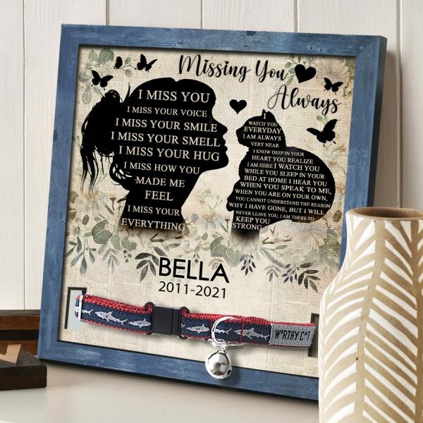 Missing You Always, Personalized Pet Memorial Sign, Gifts For Pet Loss