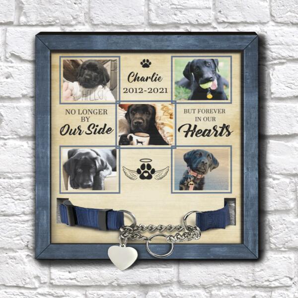 No Longer By Our Side, But Forever In Our Hearts, Personalized Pet Memorial Sign, Gift For Pet Loss