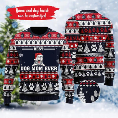 Best Dog Mom Ever Wool Sweater For Dog Lovers - Unique Gift Idea