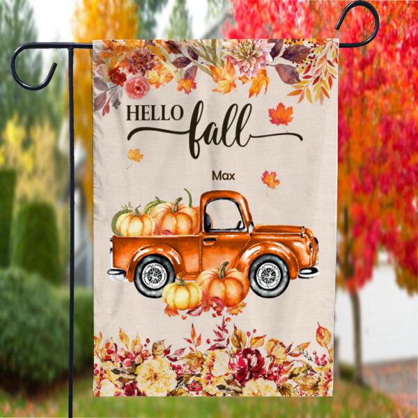 Personalized Fall Garden Flag, Custom Pet Flag, Gift For Pet Lovers