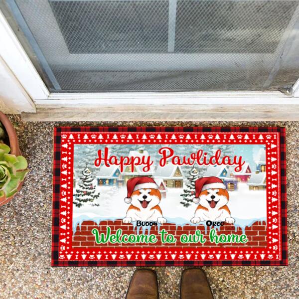 Happy Pawliday. Welcome to our home - Doormat