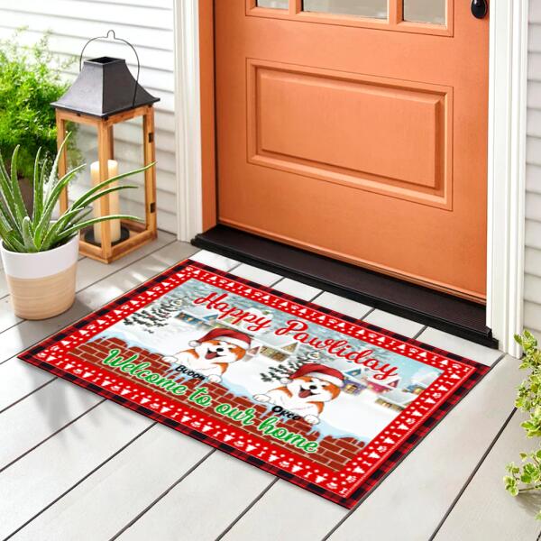 Happy Pawliday. Welcome to our home - Doormat