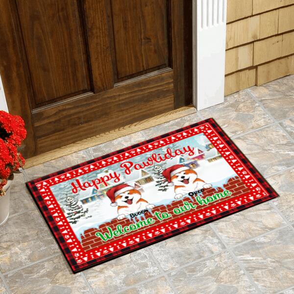 Happy Pawliday. Welcome to our home - Doormat