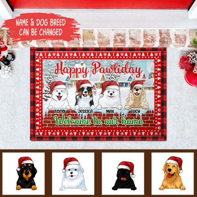 Happy Pawliday. Welcome to our home - Doormat