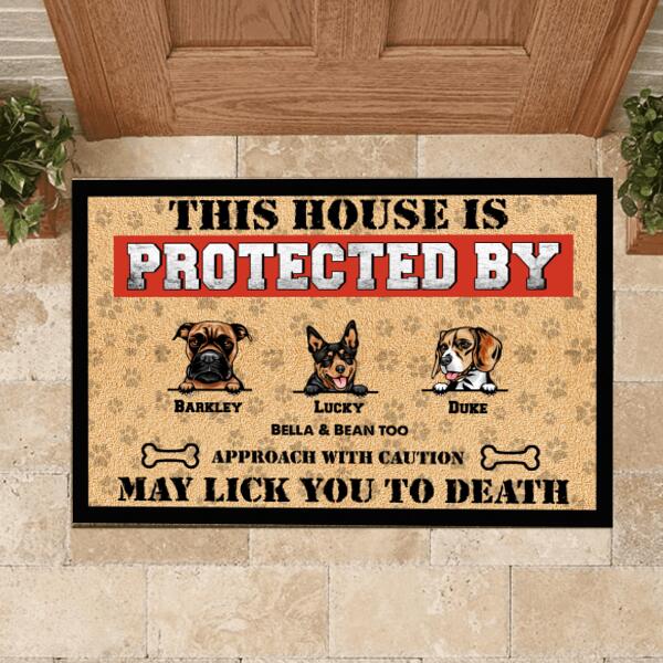 The House Is Protected - Personalized Doormat