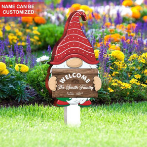 Personalized Gnome Custom Acrylic Garden Stake
