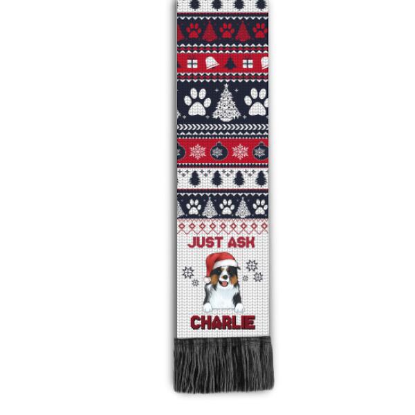 Best Dog Mom, Personalized Wool Scarf