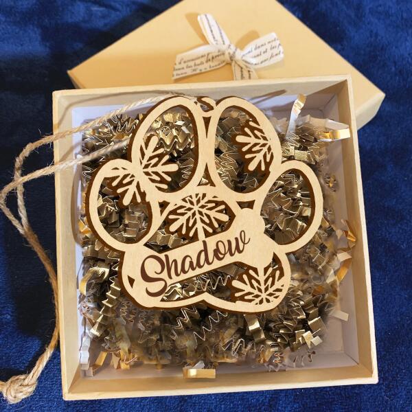 Personalized Paws Engraved Ornament