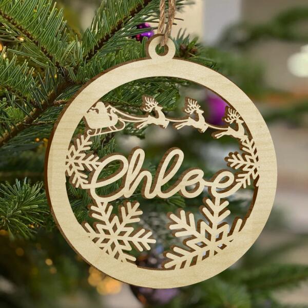 Personalized Name Wood Ornament Cutout