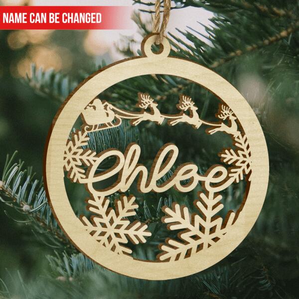 Personalized Name Wood Ornament Cutout