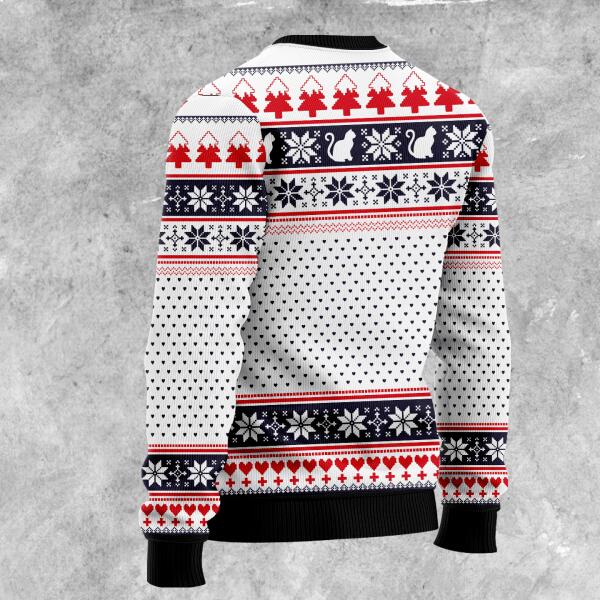 Personalized Meowy Christmas Sweater For Cat Lovers - Unique Gift Idea