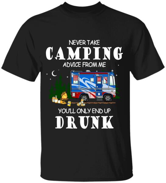 Never Take Camping Advice From Me - Personalized T-Shirt