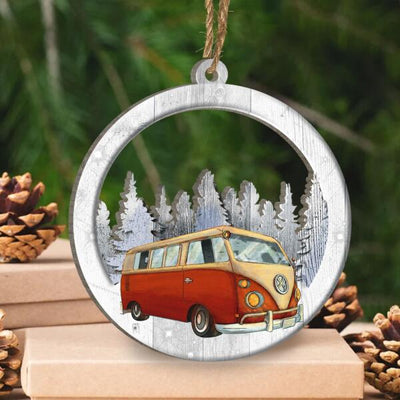 Personalized RV Wood Cutout Print Ornament
