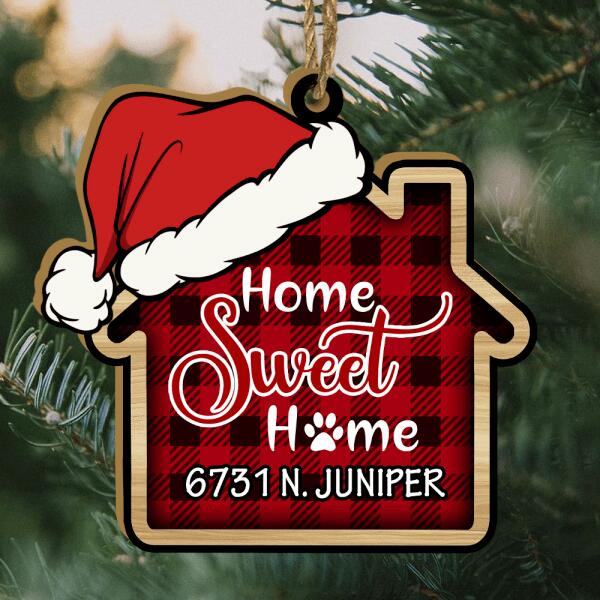 Home Sweet Home - Personalized Wooden Print Ornament