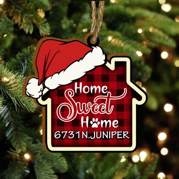 Home Sweet Home - Personalized Wooden Print Ornament