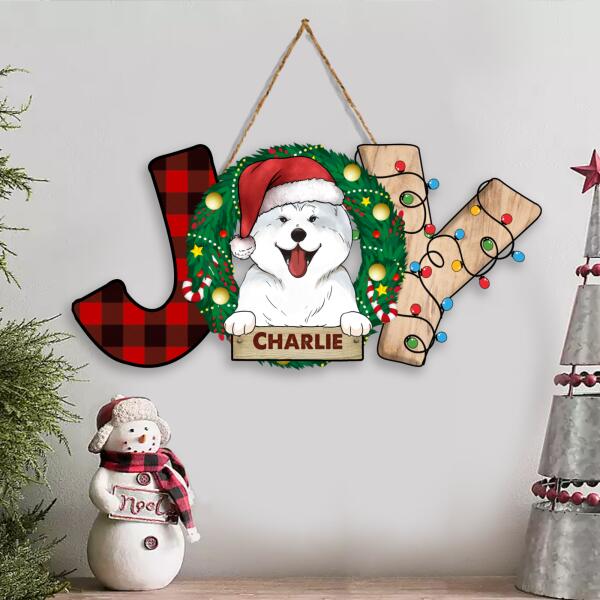 Personalized Christmas Joy Dog Lover - Doorsign