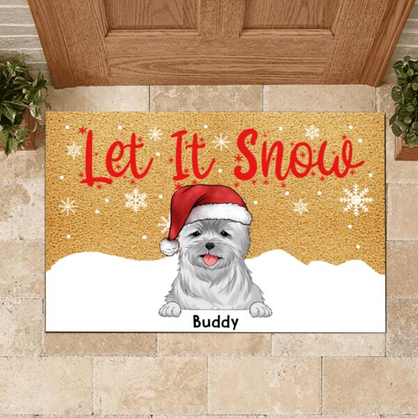 Let It Snow - Personalized Doormat