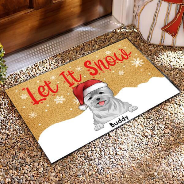 Let It Snow - Personalized Doormat