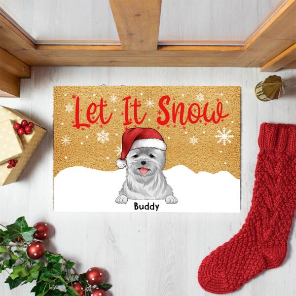 Let It Snow - Personalized Doormat