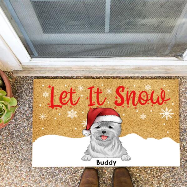 Let It Snow - Personalized Doormat