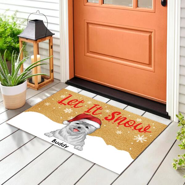 Let It Snow - Personalized Doormat