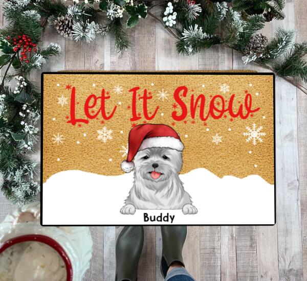 Let It Snow - Personalized Doormat