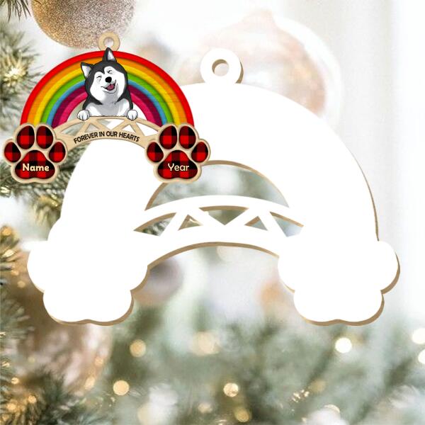 Gifts For Pet Loss, Forever in our hearts - Personalized Ornament