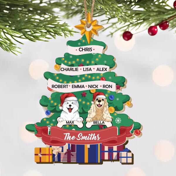 Personalized Christmas Tree - Best Gift For Dog Lover