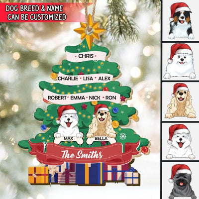 Personalized Christmas Tree - Best Gift For Dog Lover