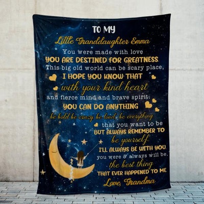 To My Little Granddaughter Personalized Blanket, Gift Ideas For Family