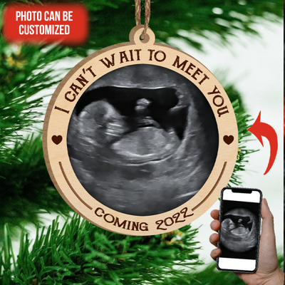 Waiting For All Our Christmas Memories With You To Begin Scan Bauble Upload Photo Ornament