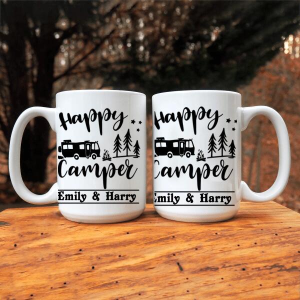 Personalized Camping Mug-Happy Camper