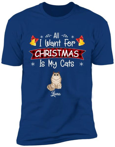 All I Want For Christmas Is My Cat Personalized T-shirt