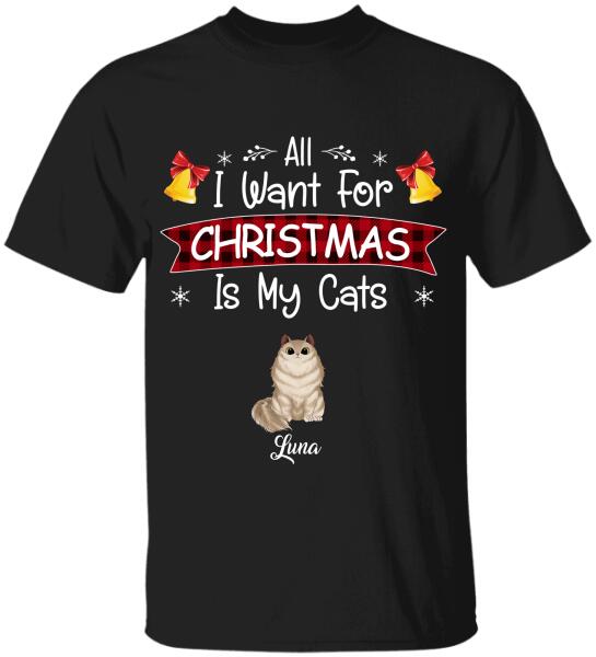 All I Want For Christmas Is My Cat Personalized T-shirt