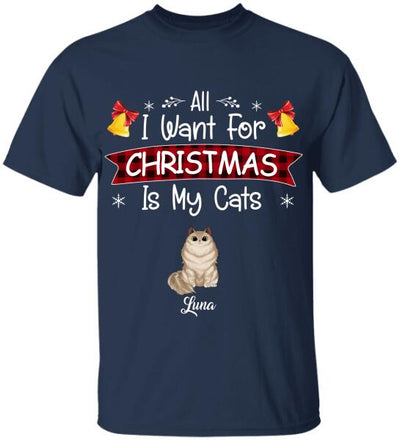 All I Want For Christmas Is My Cat Personalized T-shirt