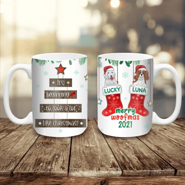 Merry Woofmas Dog Personalized Mug