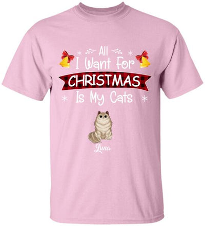 All I Want For Christmas Is My Cat Personalized T-shirt