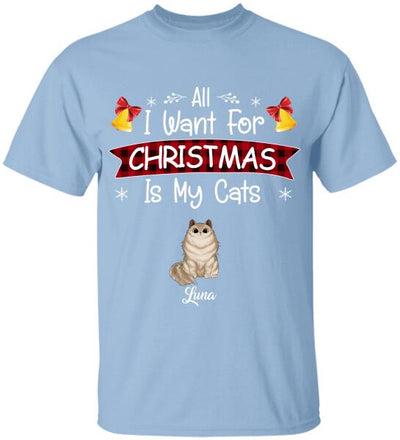 All I Want For Christmas Is My Cat Personalized T-shirt
