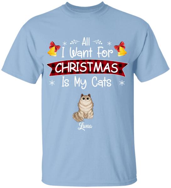 All I Want For Christmas Is My Cat Personalized T-shirt