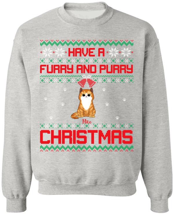 Have A Furry and Purry Christmas - Personalized Sweatshirt, T-shirt