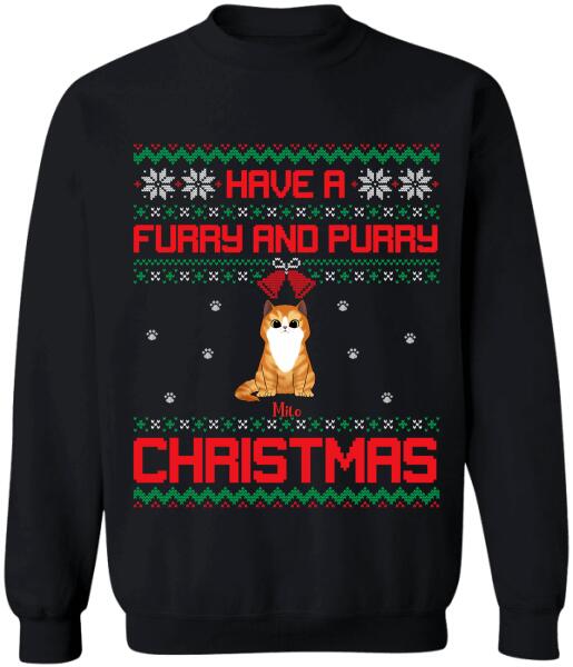 Have A Furry and Purry Christmas - Personalized Sweatshirt, T-shirt