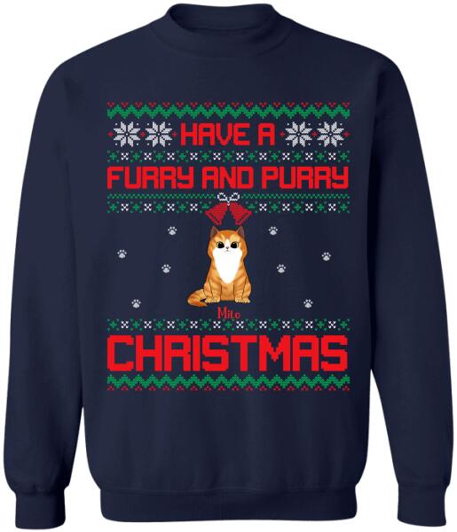 Have A Furry and Purry Christmas - Personalized Sweatshirt, T-shirt