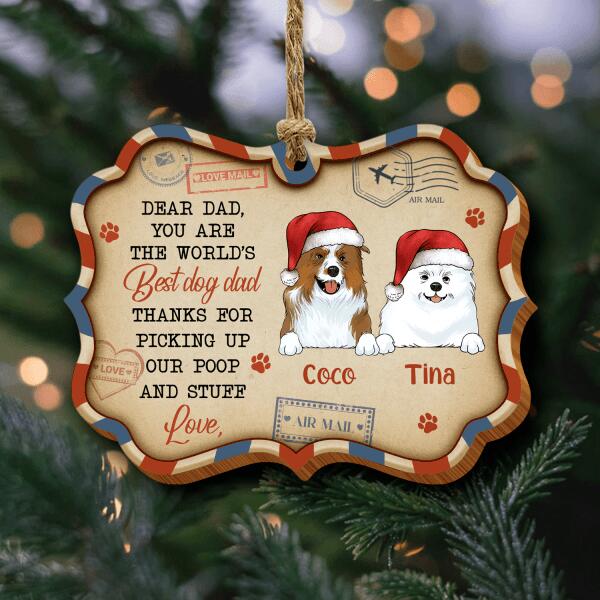 Thank You To The World's Best Dog Dad/Mom/Grand Paw Personalized Christmas Wooden Ornament