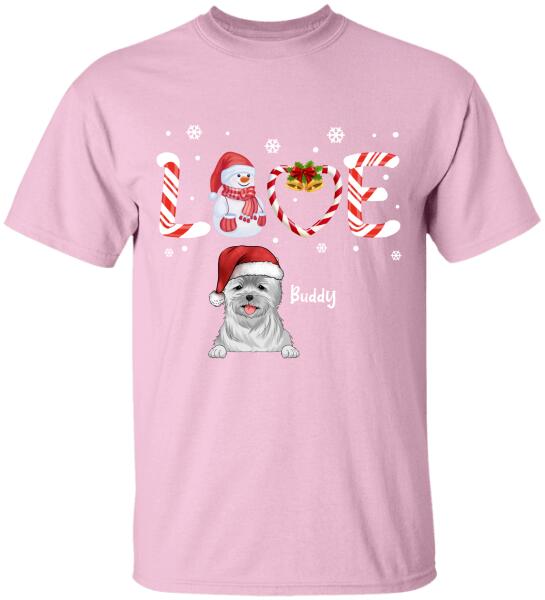 Personalized Love- T-Shirt Best Gift For Dog Lover
